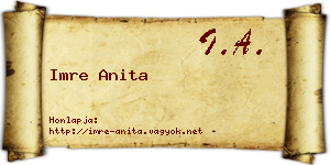 Imre Anita névjegykártya